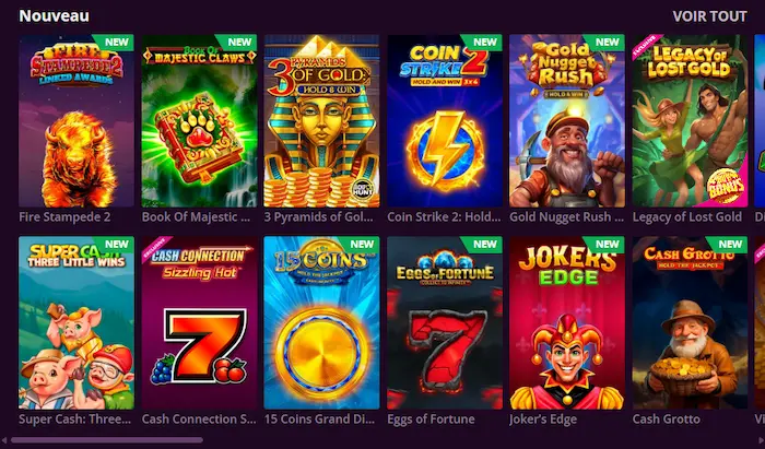 Malina Casino België games
