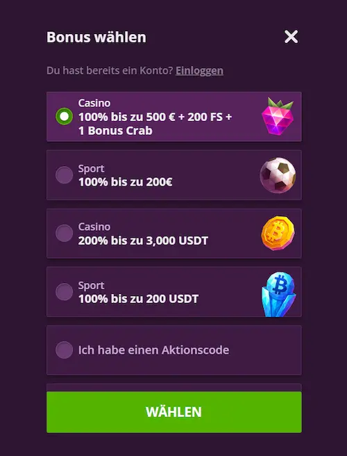 Malina Casino België reg